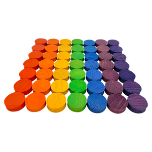 Papoose Toys Papoose Toys Mini Rainbow Concave 3cm 49pc