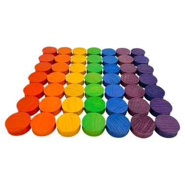 Papoose Toys Papoose Toys Mini Rainbow Concave 3cm 49pc