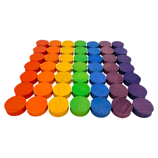 Papoose Toys Papoose Toys Mini Rainbow Concave 3cm 49pc