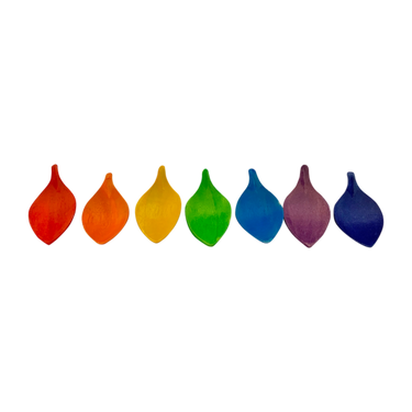 Papoose Toys Papoose Toys Mini Rainbow Leaf Bowls 7pc