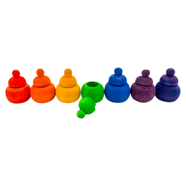 Papoose Toys Papoose Toys Mini Rainbow Pot 7pc