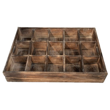 Papoose Toys Papoose Toys Natural Sorting Tray 15 divisions