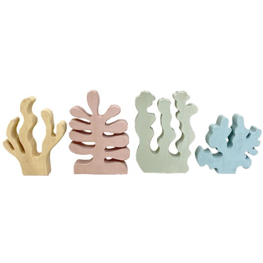 Papoose Toys Papoose Toys Pastel Wood Grasses 4pc