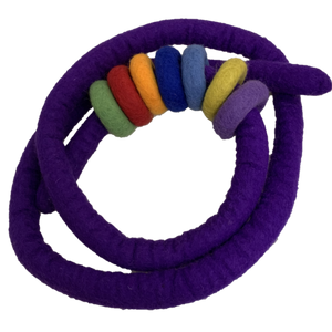 Papoose Toys Papoose Toys Purple Felt Rope and 7 Felt Doughnuts