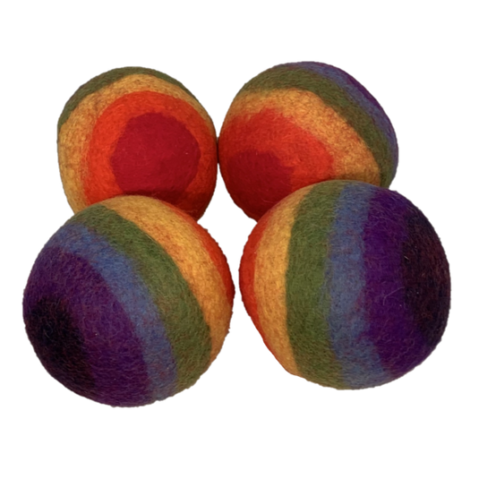 Papoose Toys Papoose Toys Rainbow Ball 12.5cm 4pc Large