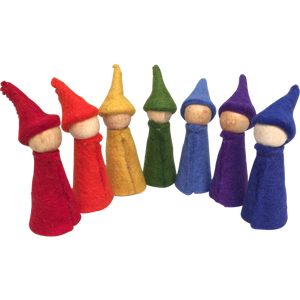 Papoose Toys Papoose Toys Rainbow Gnomes 7 Wood Bodies