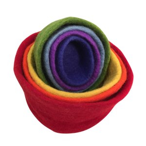 Papoose Toys Papoose Toys Rainbow Nested Bowls 7 pc