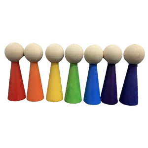 Papoose Toys Papoose Toys Rainbow People 7pc