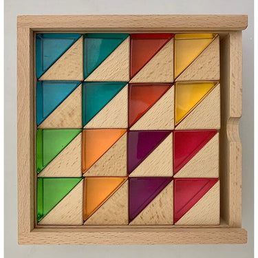 Papoose Toys Papoose Toys Wood+Lucite Small Triangles 32