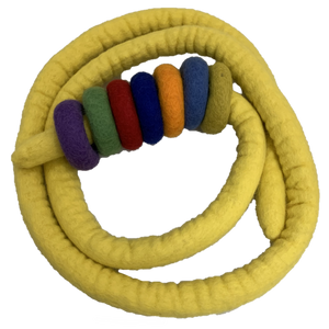 Papoose Toys Papoose Toys Yellow Felt Rope and 7 Felt Doughnuts