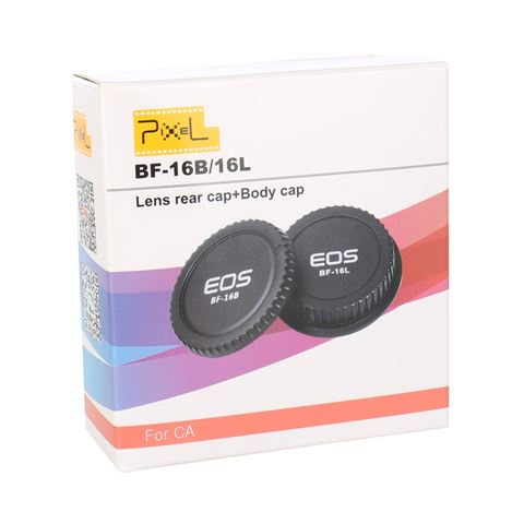 Load image into Gallery viewer, Pixel Lens Rear Cap BF-16L + Body Cap BF-16B voor Canon
