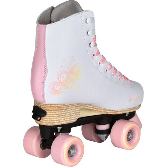 Load image into Gallery viewer, Playlife Adjustable rolschaatsen junior wit roze maat 39 42
