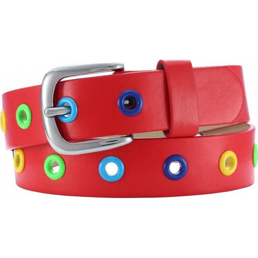 Playshoes Riem leder met kleuren junior rood maat 60 cm