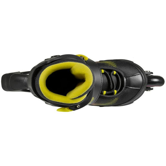 Playlife Inline skates Joker hardboot 82A zwart geel maat 37-40