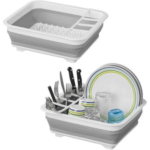 Proplus Afdruiprek opvouwbaar 31,5 x 36,5 x 13 cm grijs wit