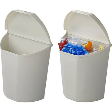 Proplus Afvalbak met deksel 6 liter 29,5 cm lichtgrijs