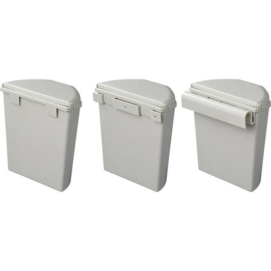 Proplus Afvalbak met deksel 6 liter 29,5 cm lichtgrijs
