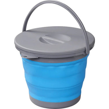 Proplus Afvalemmer opvouwbaar 5 liter 20 x 25 cm blauw grijs