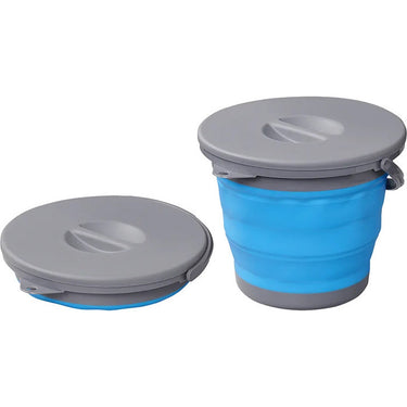 Proplus Afvalemmer opvouwbaar 5 liter 20 x 25 cm blauw grijs