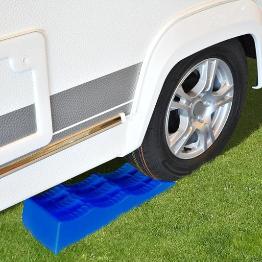 Proplus Oprijblokken met 3 niveaus: 4,7 en 10 cm blauw 2 stuks