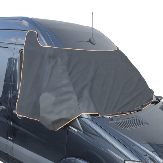 Proplus Raamafdekking 345 x 105 cm met magneten grijs zwart