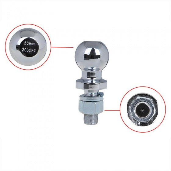 Load image into Gallery viewer, Proplus Trekhaakkogel 50 mm M22 recht staal zilver

