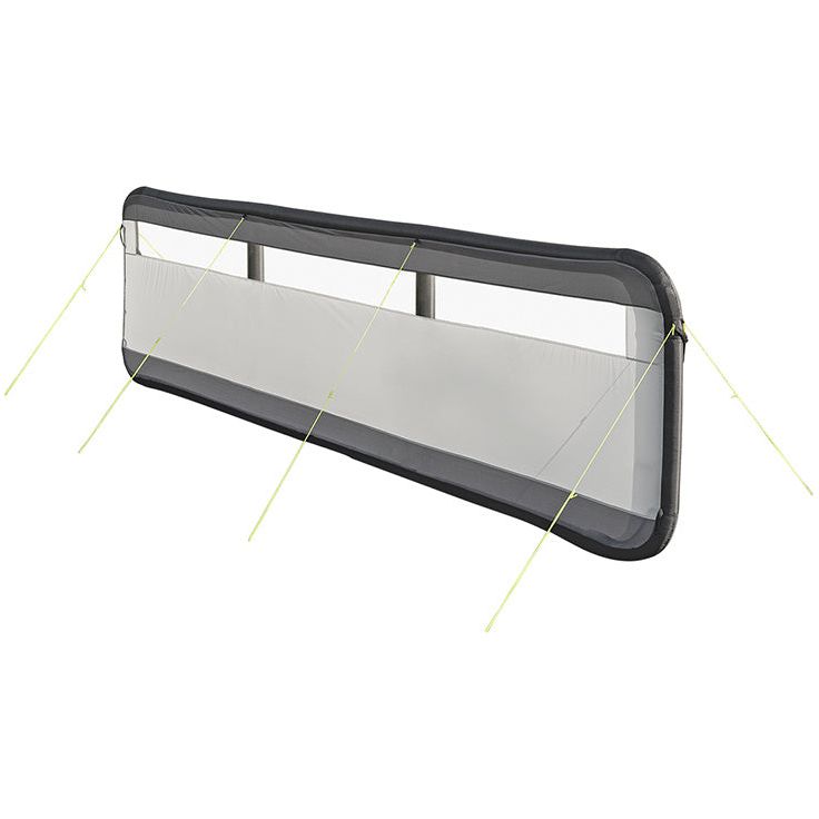 Load image into Gallery viewer, Proplus Windscherm opblaasbaar 480 x 140 cm lichtgrijs zwart
