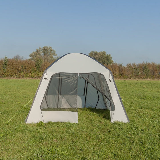 Load image into Gallery viewer, Proplus Zijwand met horrengaas voor opblaasbare partytent grijs

