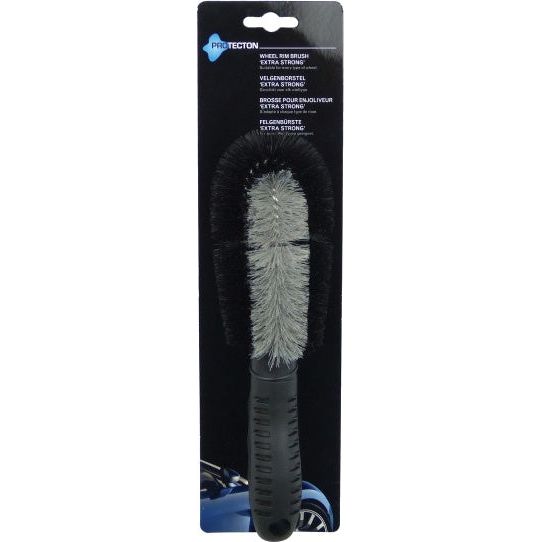 Load image into Gallery viewer, Protecton Velgenborstel 27 cm kunststof zwart grijs
