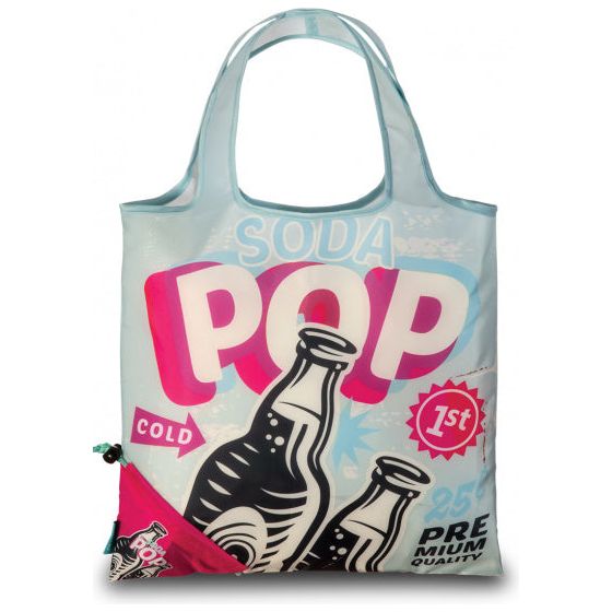 shopper Sodapop dames 12 liter polyester blauw roze