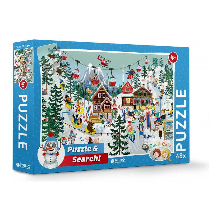 Load image into Gallery viewer, Rebo Productions Legpuzzel Cas Cato Winter junior 48 stukjes
