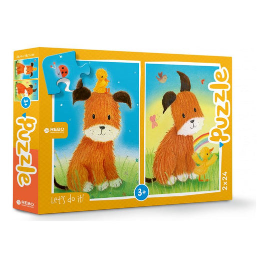 Rebo Productions Hond Eendje legpuzzel junior 24 24 stukjes