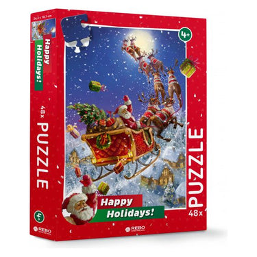 Rebo Productions Santa legpuzzel junior karton 48 stukjes