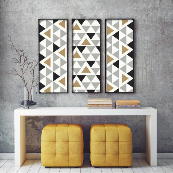 Load image into Gallery viewer, Roommates Behang Peel and Stick Geo.-T 503 cm vinyl grijs
