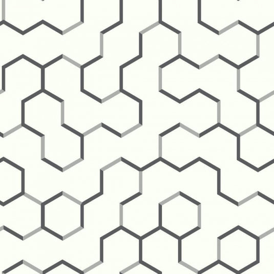 Roommates Behang Peel and Stick Geometric 503 cm vinyl grijs