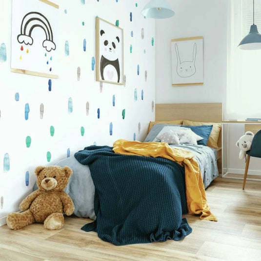 Roommates Muursticker Cool Watercolour Swatch vinyl 96-delig
