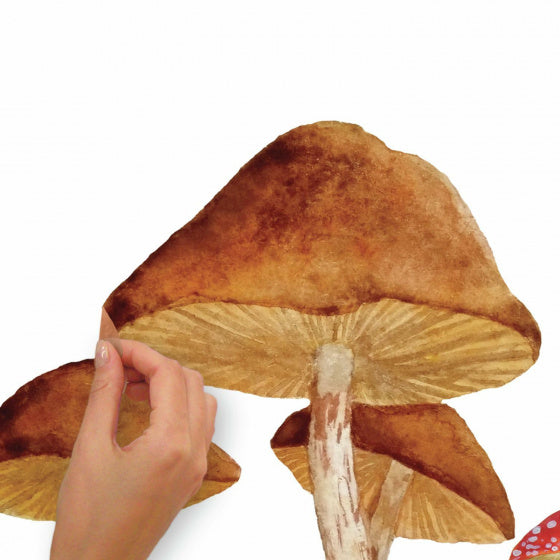 Load image into Gallery viewer, Roommates Muursticker Mushroom junior 83,51 x 127 cm bruin
