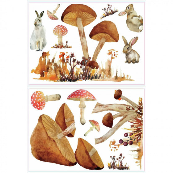 Load image into Gallery viewer, Roommates Muursticker Mushroom junior 83,51 x 127 cm bruin
