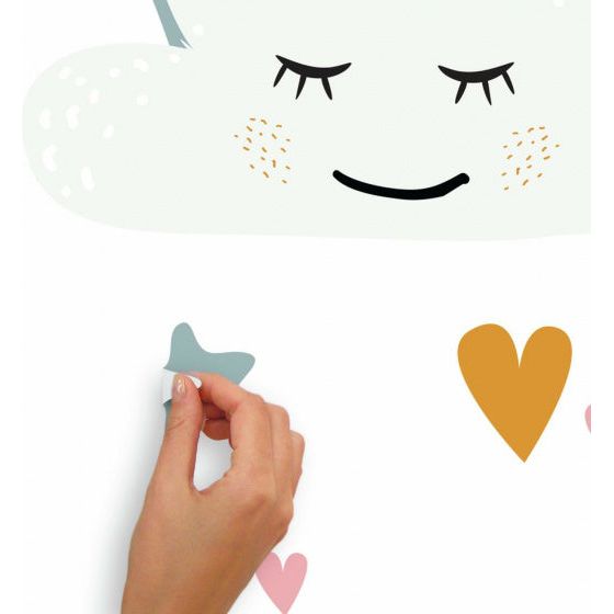 Load image into Gallery viewer, Roommates Muursticker Rainbow Hearts 112 cm vinyl 47-delig

