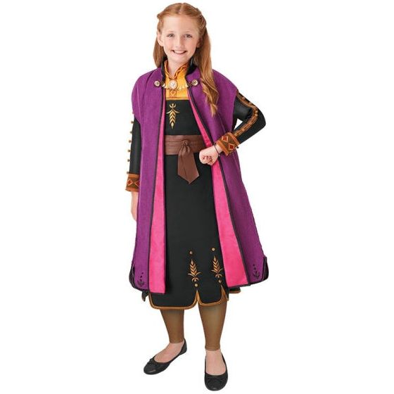 Load image into Gallery viewer, Rubie's Anna Frozen II verkleedpak paars 4-delig mt 116
