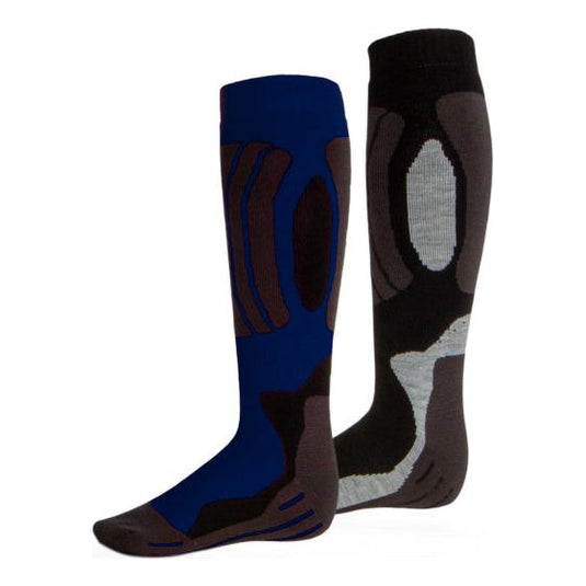 Rucanor Svindal skisokken 2-pack unisex zwart blauw maat 35-38