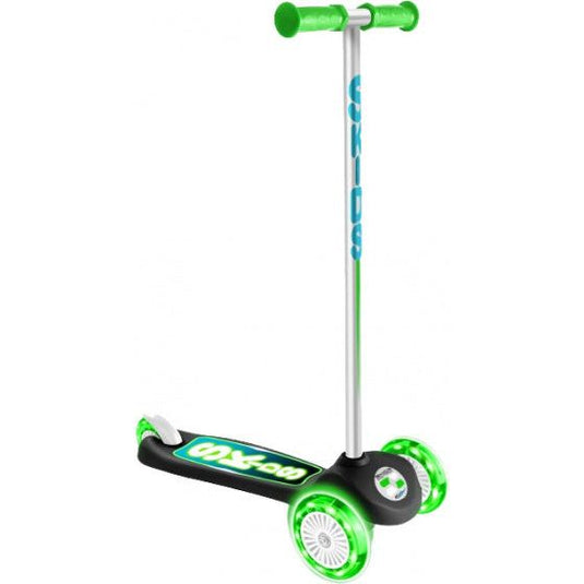 Skids control Flashing 3-wiel Kinderstep Voetrem Groen Zwart