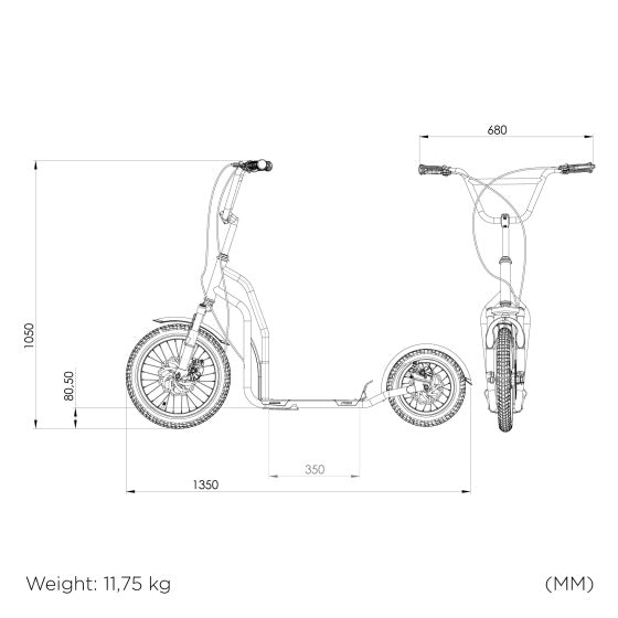 Load image into Gallery viewer, Stiga sports Air scooter 16 inch autoped step zilver
