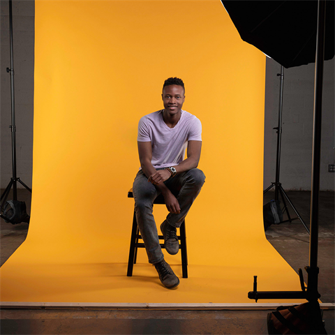 Load image into Gallery viewer, Superior achtergrondpapier 35 yellow-orange 1,35 x 11m
