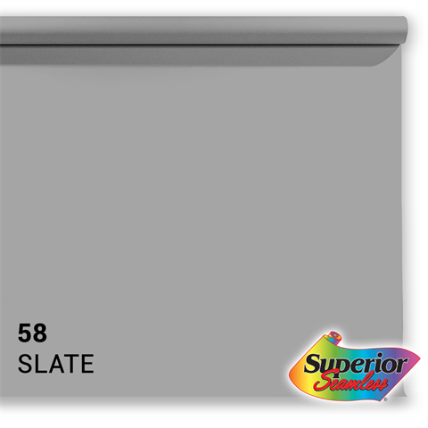Load image into Gallery viewer, Superior achtergrondpapier 58 slate grey 1,35 x 11m
