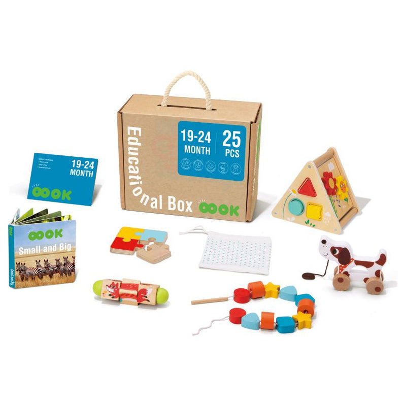 Load image into Gallery viewer, Tooky toy Educatieve Houten Speelgoed Box 19-24 maanden 25-delig
