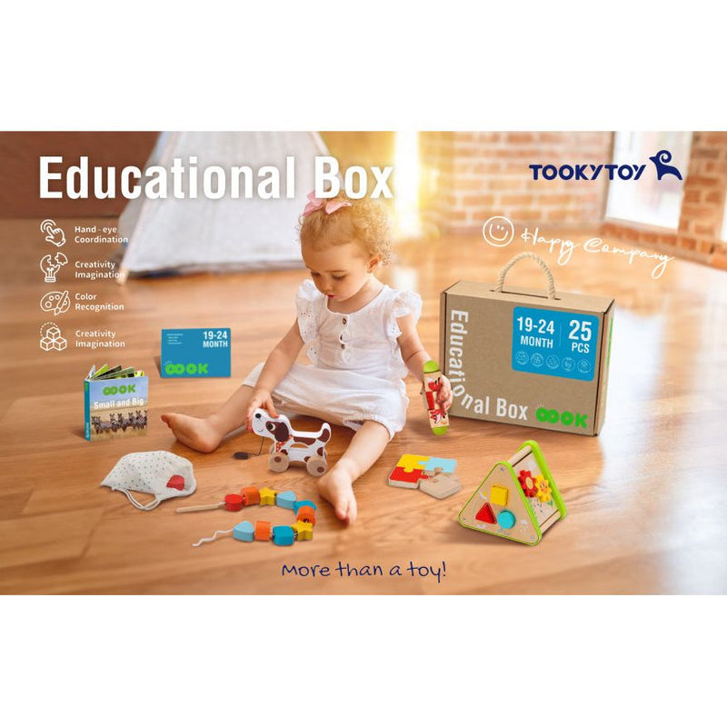 Load image into Gallery viewer, Tooky toy Educatieve Houten Speelgoed Box 19-24 maanden 25-delig
