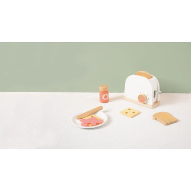 Tooky toy Houten Broodrooster met Accessoires 9-delig