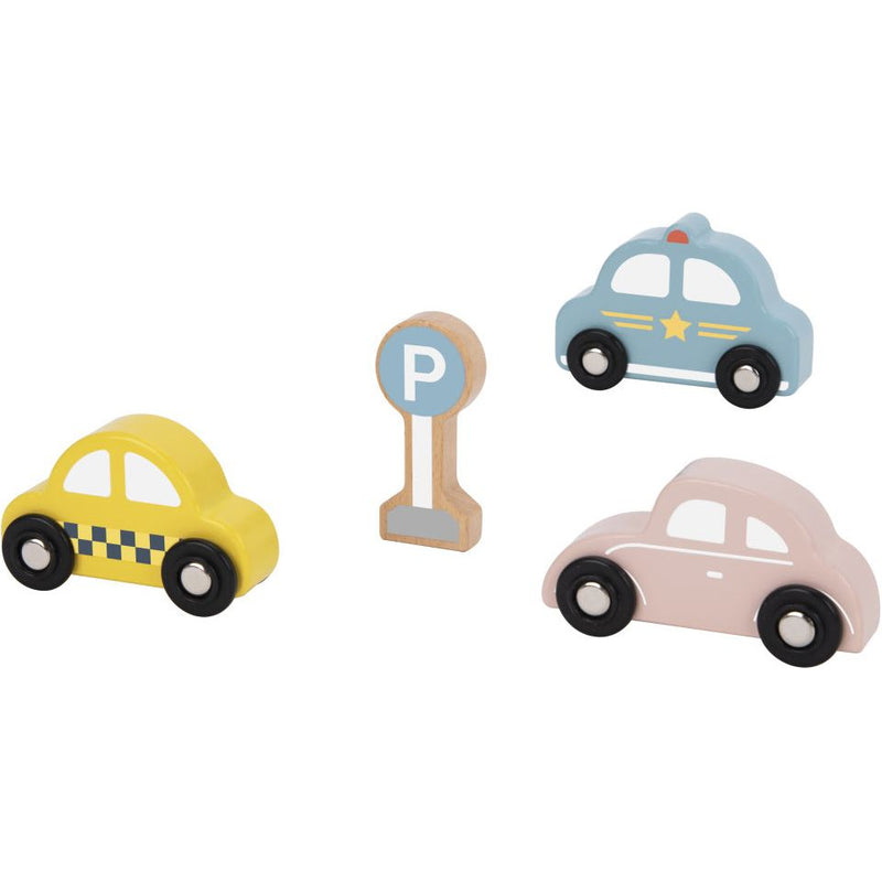 Load image into Gallery viewer, Tooky toy Houten Voertuigenen Verkeersbordenset 12-delig
