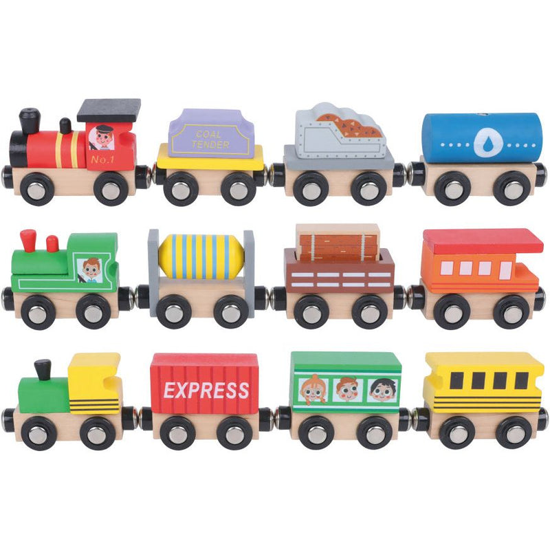 Load image into Gallery viewer, Tooky toy Houten Speelgoedtrein 13-delig
